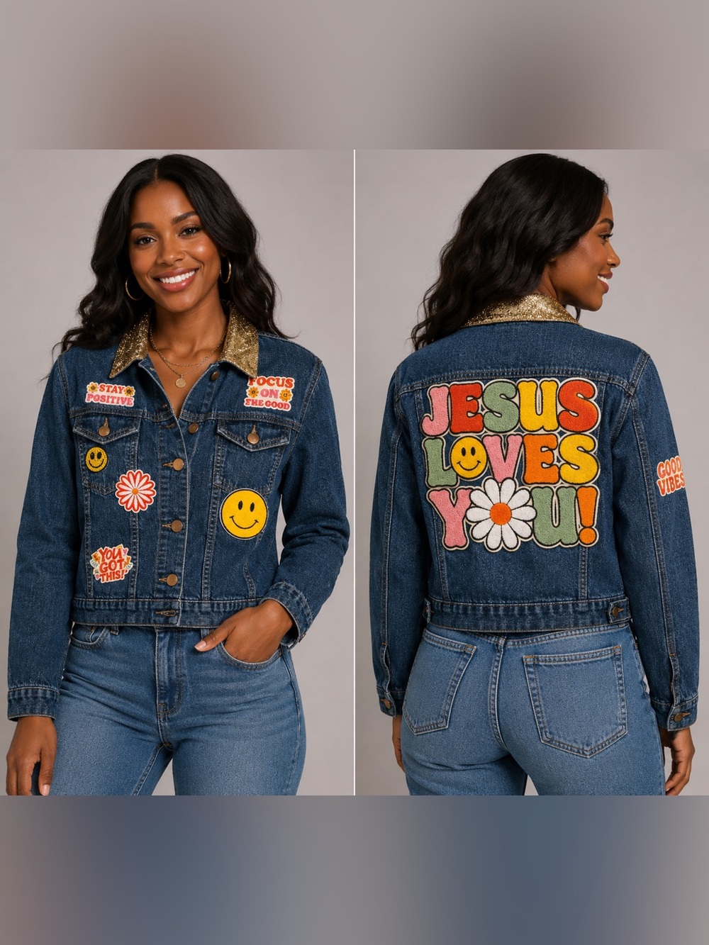 Denim Patchwork Jacket
